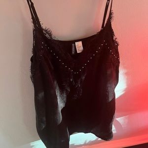 90s H&M Black Lace Cami Top